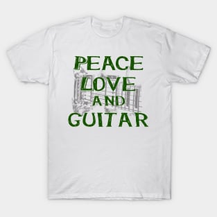 Peace love and guitar T-Shirt